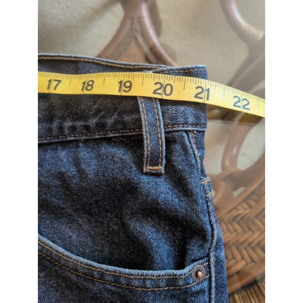 Levis Authentics Signature Jeans Mens 42x30 Blue Classic Fit Straight Black